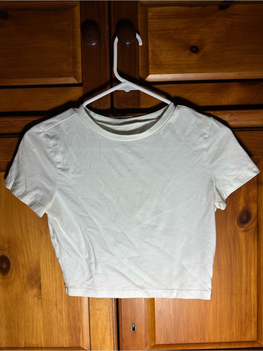 wild fable Women’s Classic White Crop T-Shirt